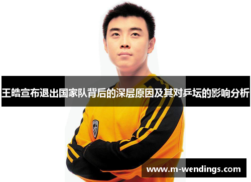 王皓宣布退出国家队背后的深层原因及其对乒坛的影响分析